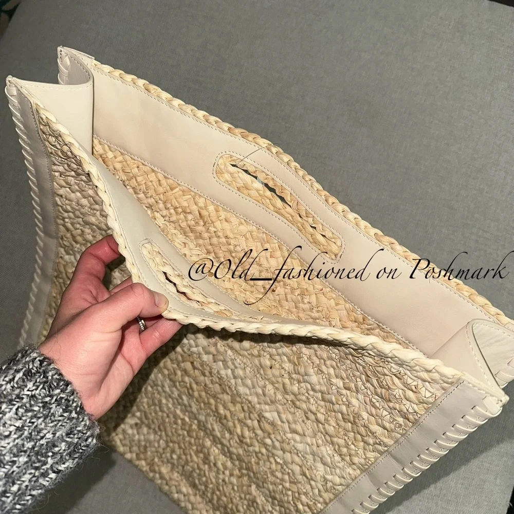 Price Firm - CULT GAIA Remi Woven Raffia Tote Bag in Natural